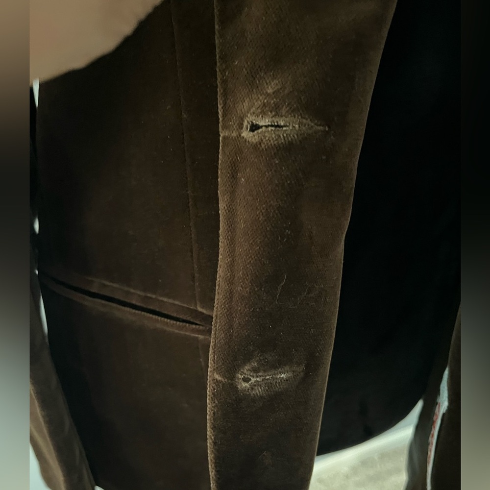Vintage Velvet CASUAL CORNER Chocolate Brown Blazer - Picture 15 of 16